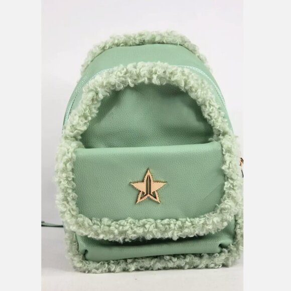 Jeffree Star Limited Edition Designer Fuzzy Mini Backpack Fur Trim Mint Green main image 10